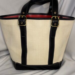 Stylish Black and Cream Tote Bag
